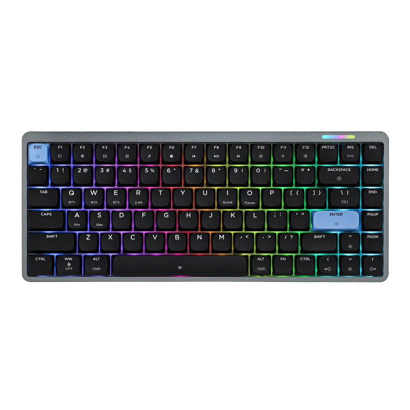 EPOMAKER Luma84 - Color:Black Blue - Switch:Gateron Low-Profile Brown Switch
