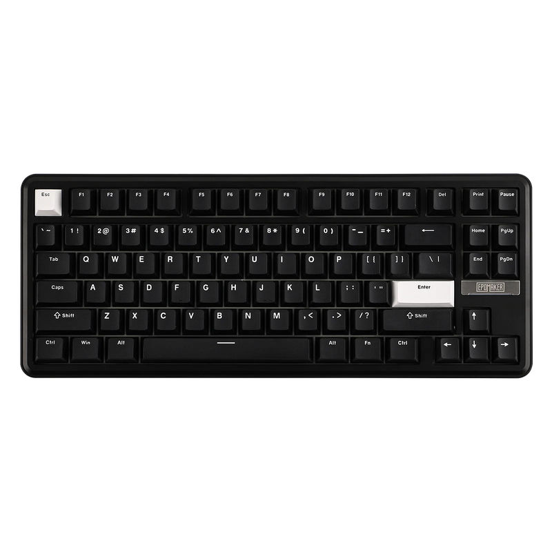 Epomaker TH85 - Color:Black White - Switch:Creamy Jade Switch