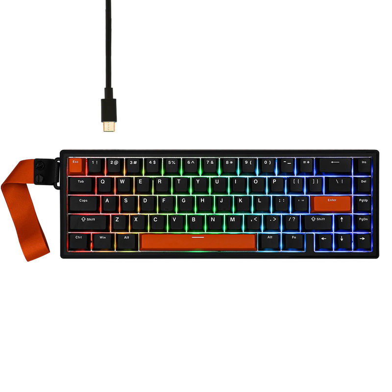 Epomaker HE68 - Color:Black Red - Switch:Epomaker Magnetic Pink Switch