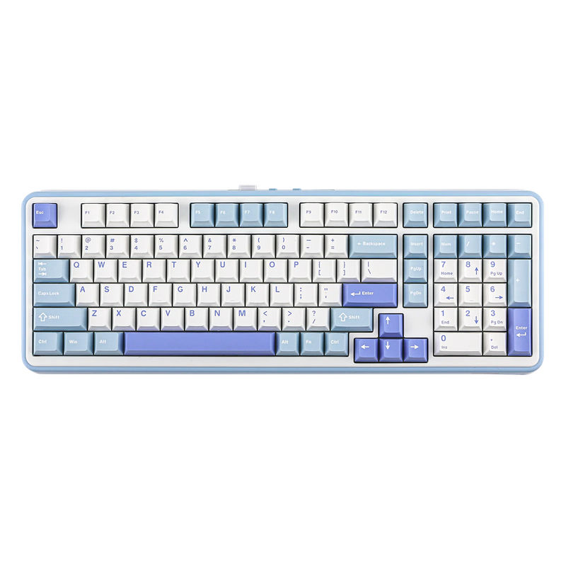 Epomaker TH99 - Color:White Blue - Switch:Epomaker Creamy Jade Switch