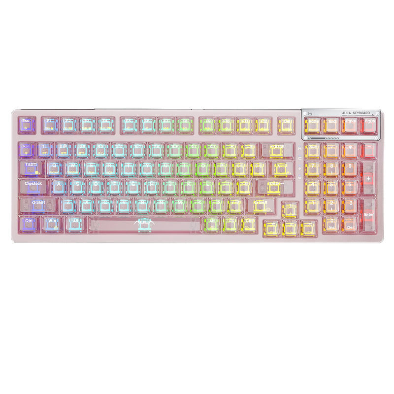 EPOMAKER x AULA F98 - Color:Pink - Switch:Ice Crystal Switch