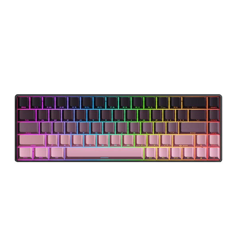 VTER Fighting68 HE Series - Color:Pink（Side-printed） - Switch:Aurora Magnetic Switch