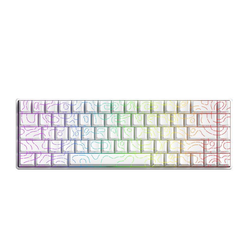 VTER Fighting68 HE Series - Color:White Contours - Switch:Aurora Magnetic Switch