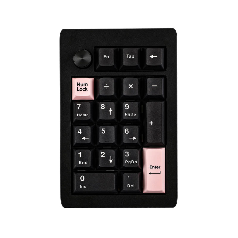 Epomaker EK21-X VIA - Case Color:Black - Keycap Color:Black Grey Pink - Switch:Epomaker Flamingo