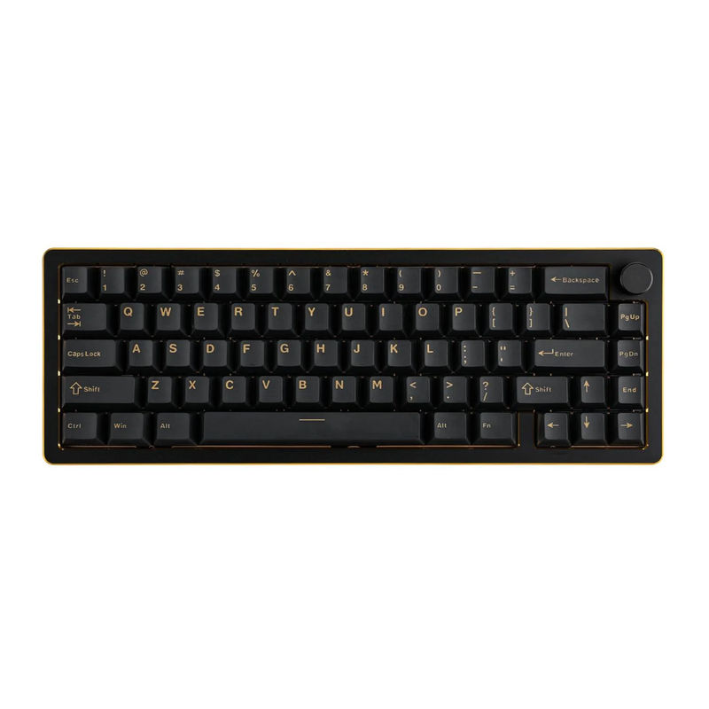 Epomaker Tide65 QMK/VIA - Color:Black - Keycap:Front Printed - Switch:Epomaker Zebra Switch