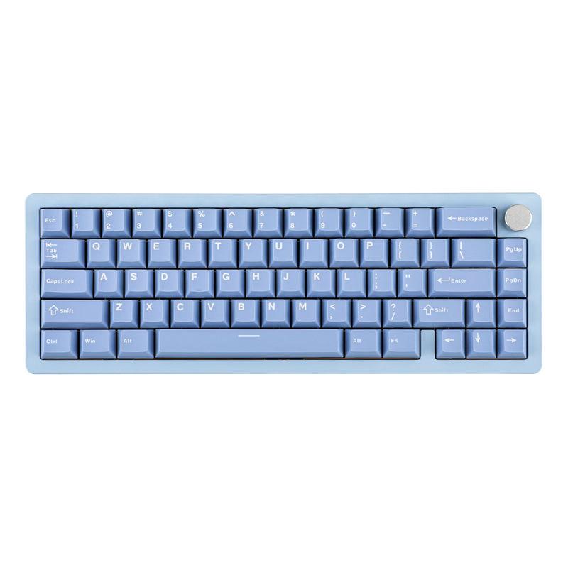 Epomaker Tide65 QMK/VIA - Color:Blue - Keycap:Front Printed - Switch:Epomaker Zebra Switch
