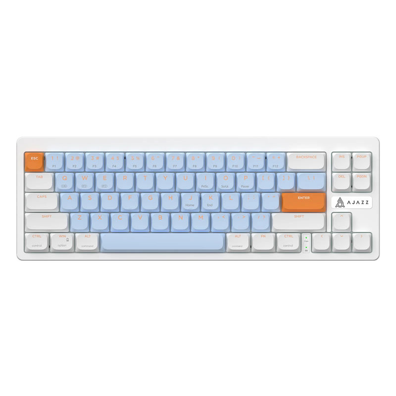 Ajazz AKL680 - Color:White Blue - Switch:Low-profile Brown Switch