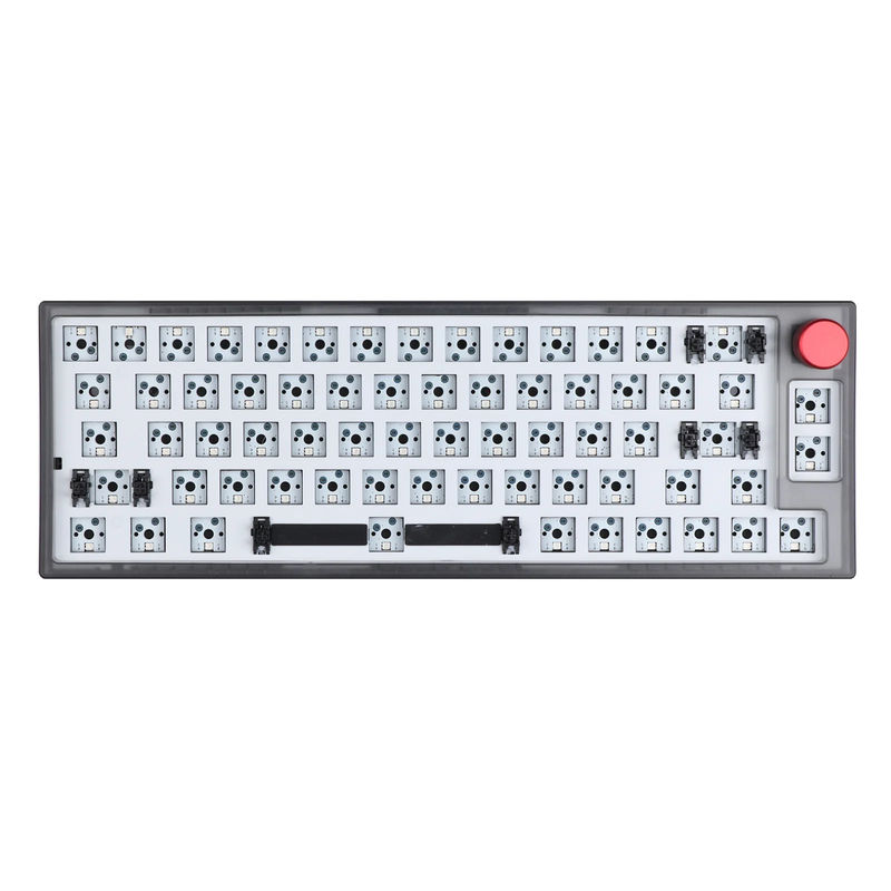 Epomaker TH66 Regular Version - Case & Layout:Clear Black Case - ANSI - Keycaps:None - Mechanical Switches:None