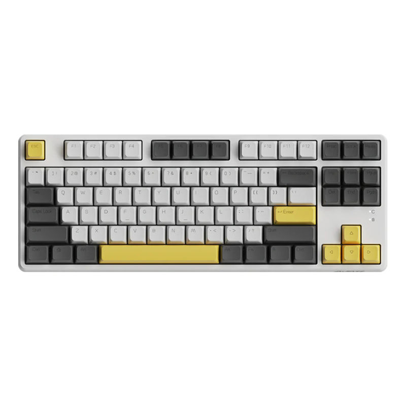 Ajazz AK873 - Color:Dawn White - Switch:Ajazz AS Blue Switch
