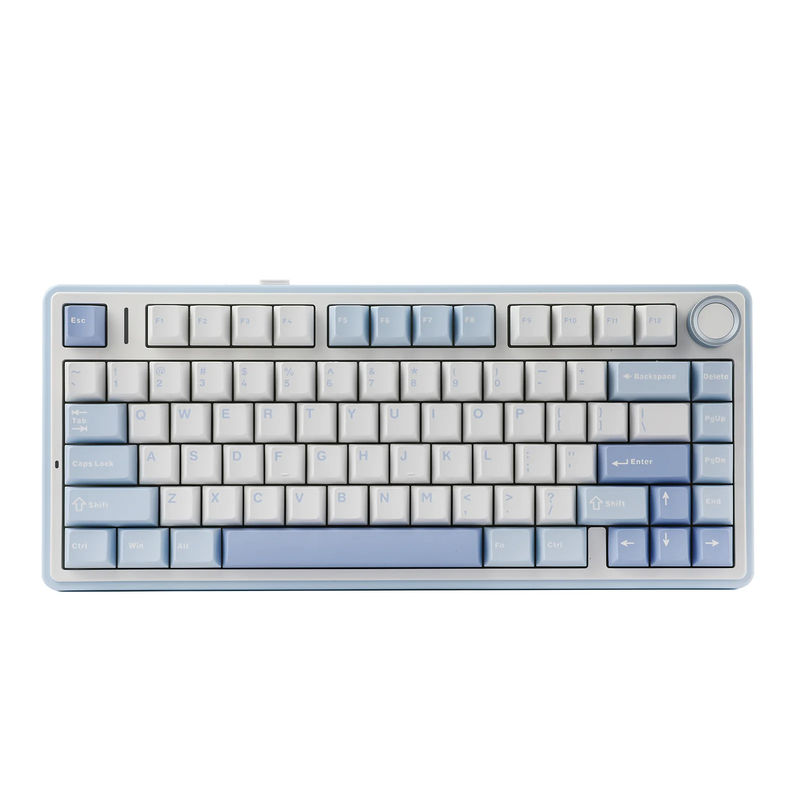EPOMAKER x AULA F75 - Color Theme:Sea Salt Blue - Switch:LEOBOG Greywood V3 Switch
