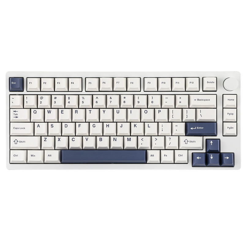 Epomaker P75 - Color:White - Switch:Epomaker Wisteria Switch (Linear)