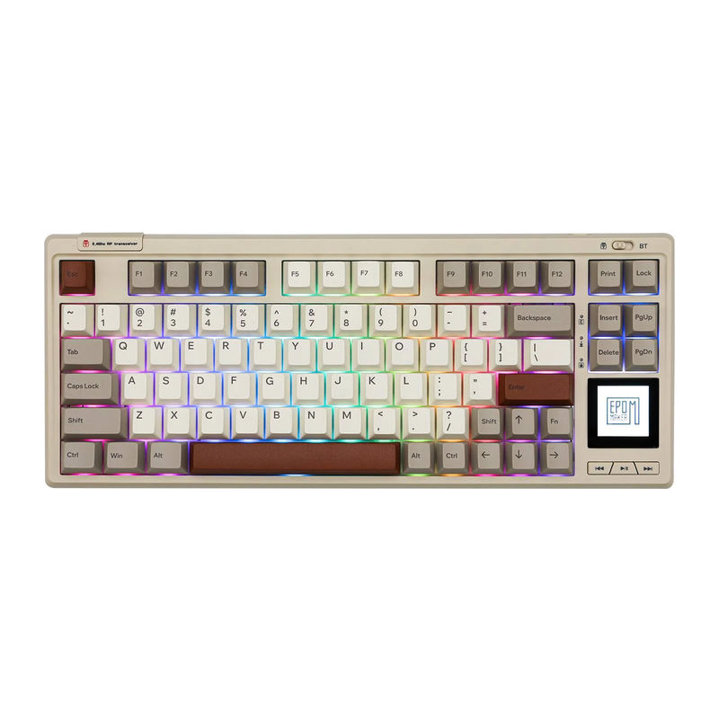 Epomaker RT80 - Color:Grey White - Switch:Epomaker Flamingo Switch