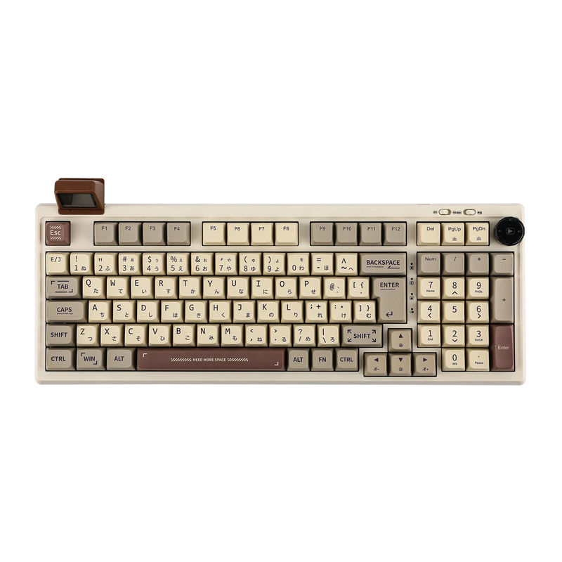 EPOMAKER RT100 - Layout:ISO-JIS - Color:Retro White - Switch:Epomaker Flamingo Switch