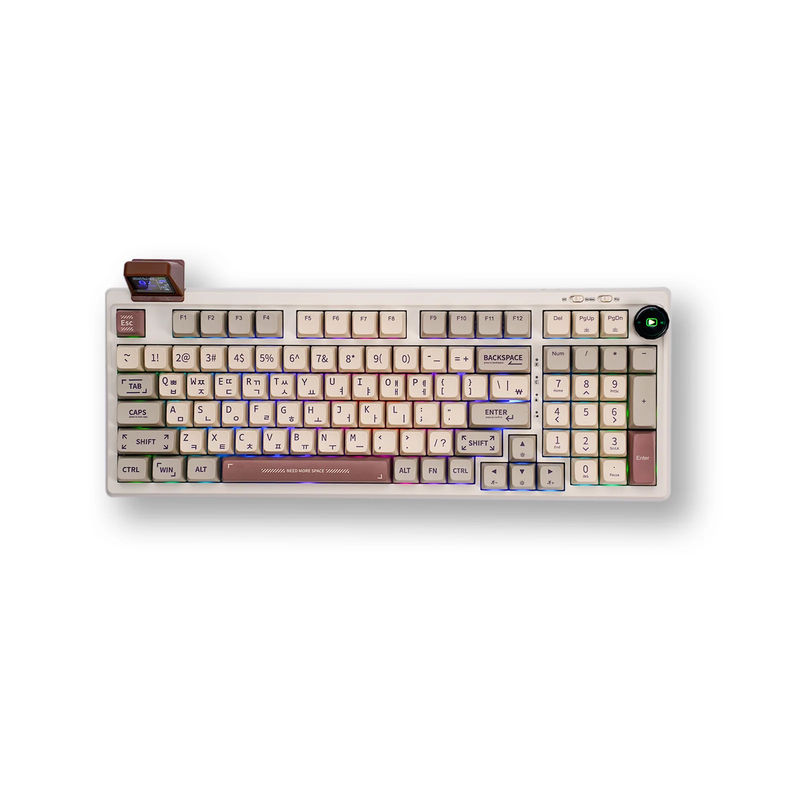 EPOMAKER RT100 - Layout:ANSI-KR - Color:Retro White - Switch:Epomaker Flamingo Switch