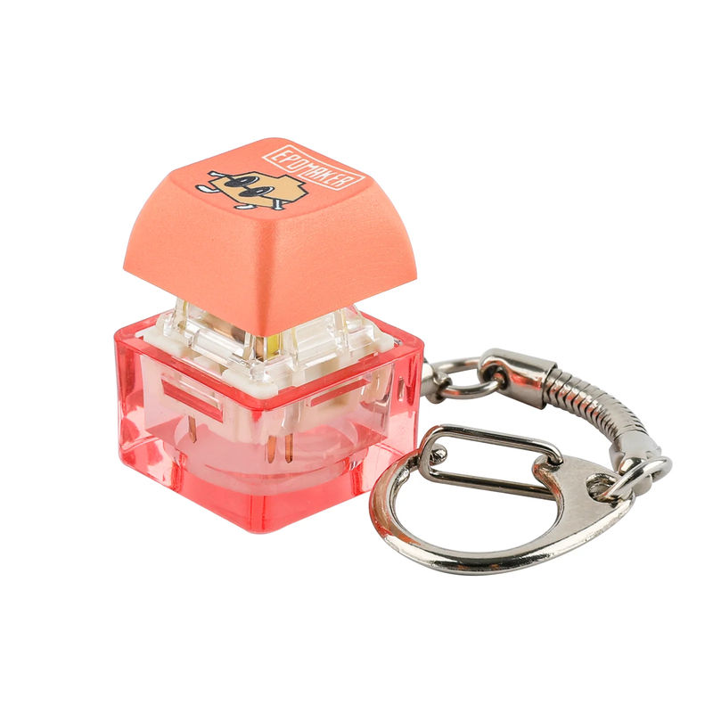 Epomaker Keychain - Color:Pink - Orange - Switch:Gateron Blue Switch