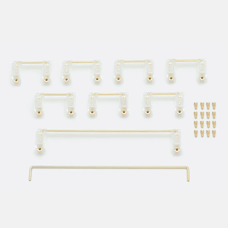 Everglide V2 Screw-In Stabilizer Set - Color:Clear