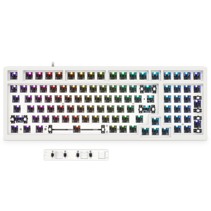 SKYLOONG GK980 Triple-Mode Kit - Case Color:White - Plate:White Steel Plate
