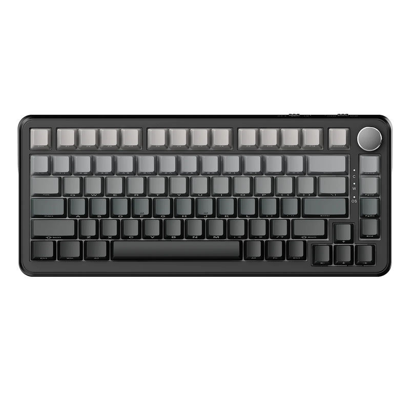 Ajazz AK820 Max - Color:Black Grey - Plate:FR4 - Switch:Sea Salt Switch