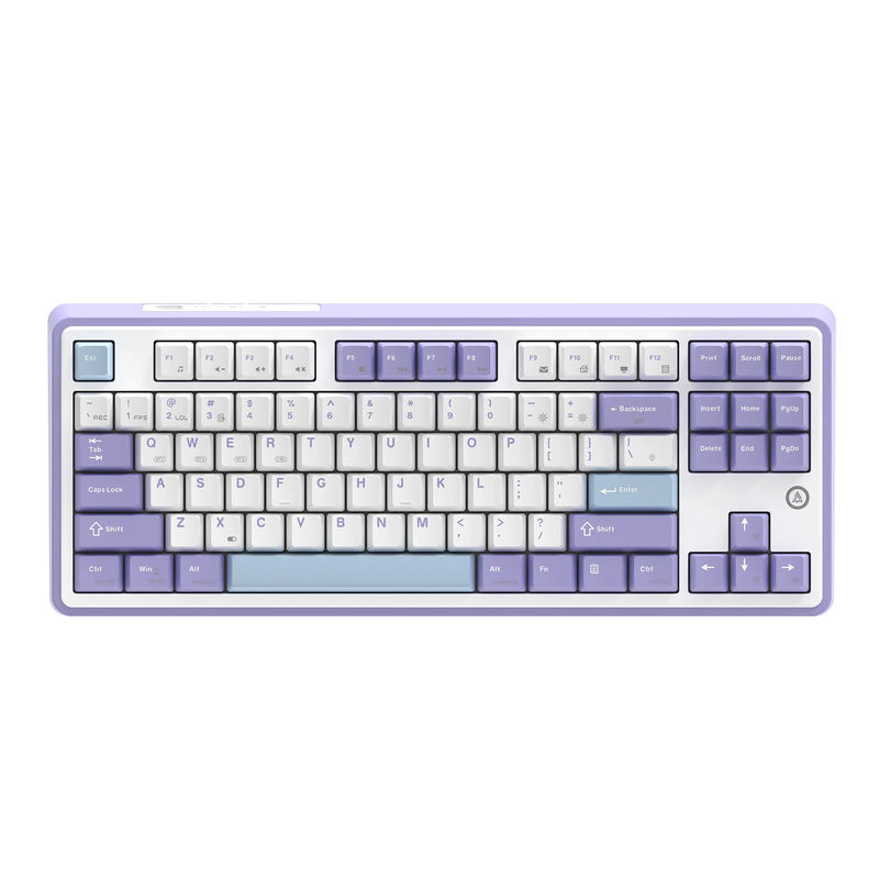 Ajazz AK870 - Model:Without Screen - Color:Purple White Blue - Switch:Flying Fish Switch