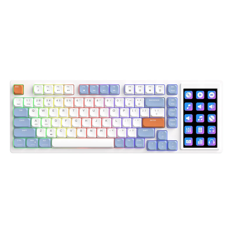Ajazz AKP815 - Keycap Color:Blue White Orange - Switch:Huannuo Short Tea Switch