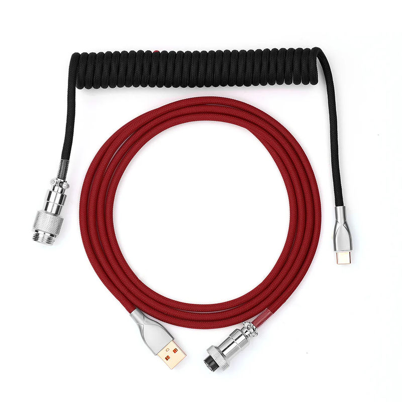 Epomaker MIX Cable - Color:Black Coil - Red