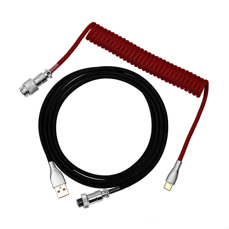 Epomaker MIX Cable - Color:Red Coil - Black