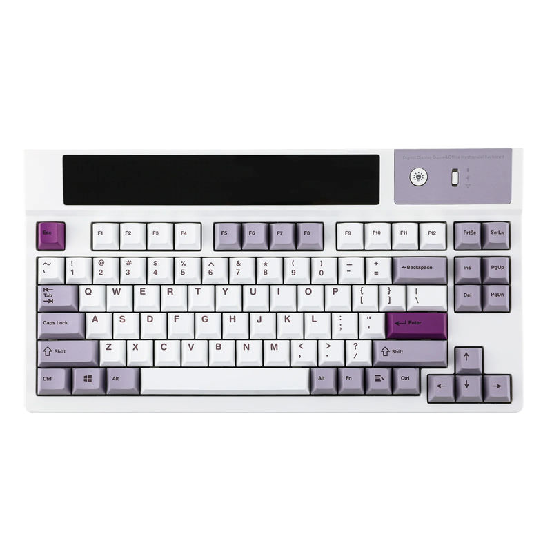 EPOMAKER DynaTab 75X - Layout:ANSI - Keycap Color:Purple White - Switch:Epomaker Flamingo Switch
