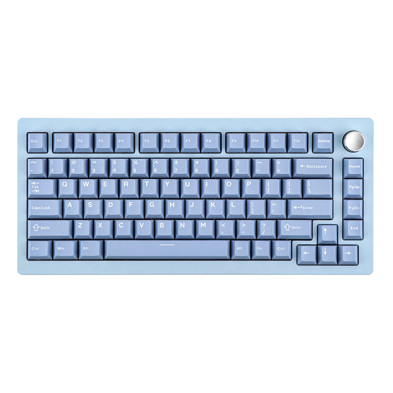 Epomaker Tide75 QMK/VIA - Color:Blue - Keycap:Front Printed (V2 Version) - Switch:Epomaker Zebra Switch