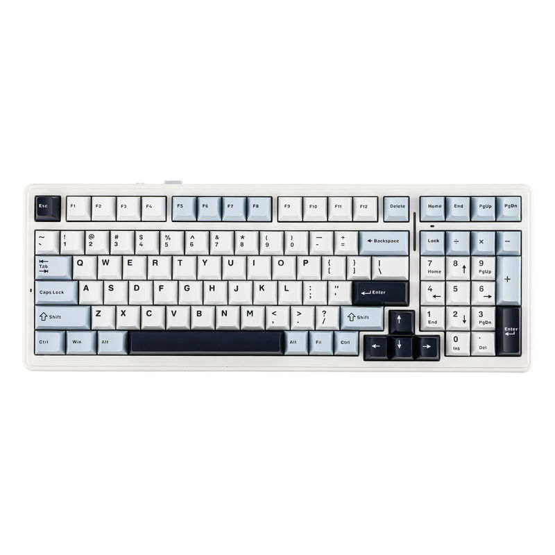 EPOMAKER x AULA F99 - Color:Blue White Black - Switch:LEOBOG Greywood V3 Switch - Plate Material:FR4