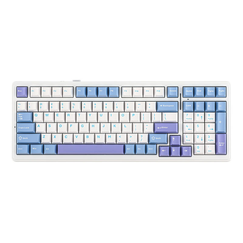 EPOMAKER x AULA F99 - Color:White Blue - Switch:LEOBOG Greywood V3 Switch - Plate Material:PC