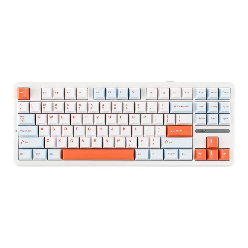 EPOMAKER x AULA F87 Pro - Color:White Blue - Switch:LEOBOG Nimbus V3