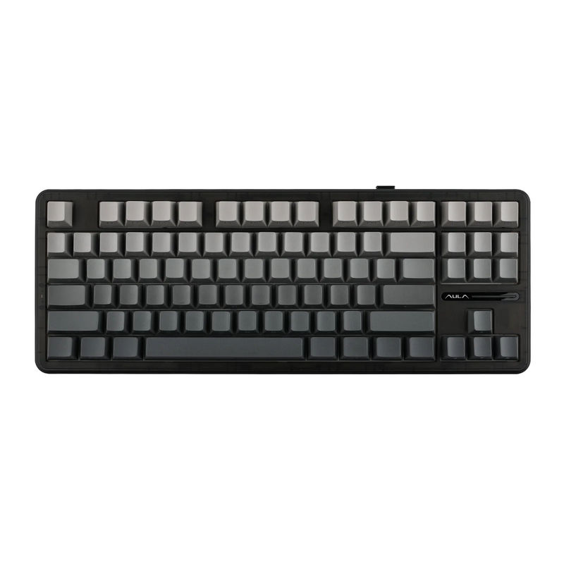 EPOMAKER x AULA F87 Pro - Color:Black Grey (Side-Printed) - Switch:LEOBOG Greywood V4