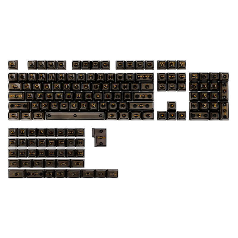 KiiBOOM Transparent PC Keycaps - Color:Black
