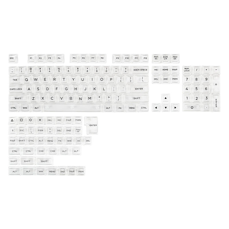 KiiBOOM Transparent PC Keycaps - Color:Clear