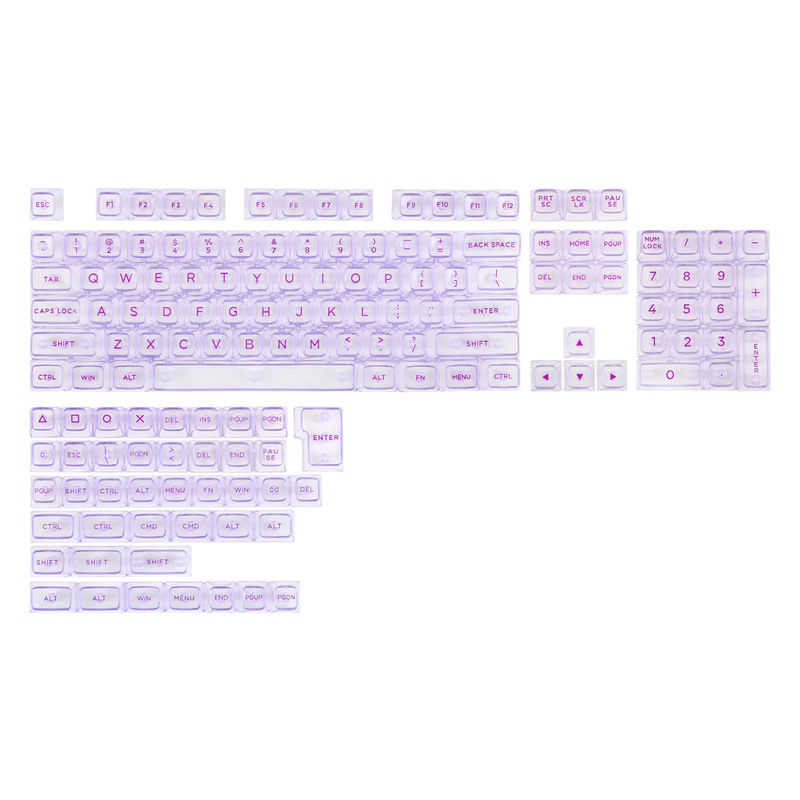 KiiBOOM Transparent PC Keycaps - Color:Purple