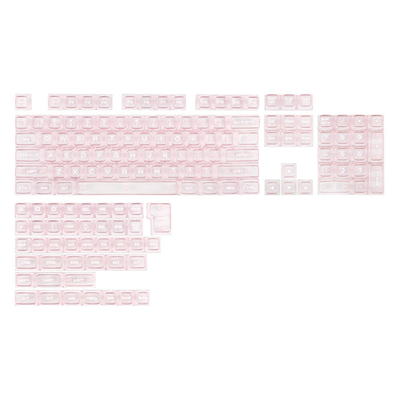 KiiBOOM Transparent PC Keycaps - Color:Pink