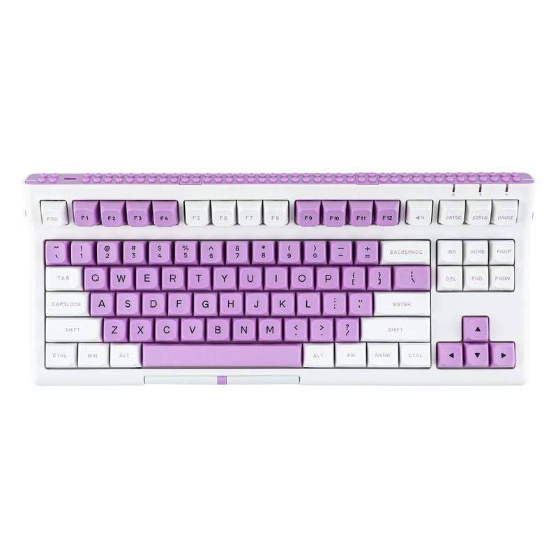 EPOMAKER Brick 87 - Color:White Purple - Switch:Epomaker Flamingo Switch