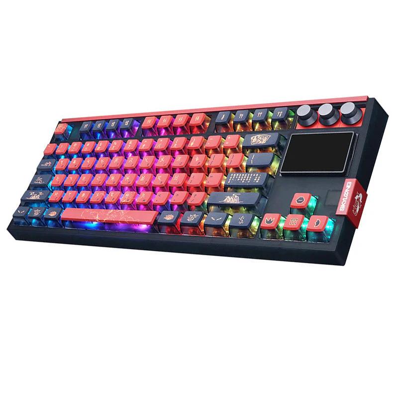 SKYLOONG GK87 Pro - Color:Red Black - Switch:Gateron G Pro 3.0 Red Switch