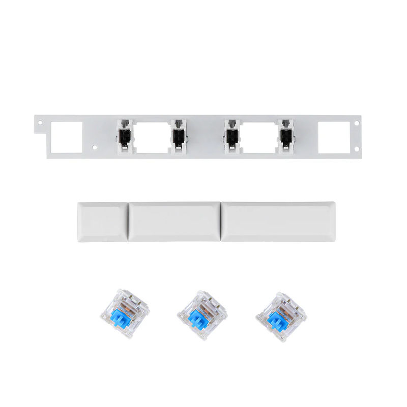 EPOMAKER Split Spacebar Module - Keyboard Model:GK61/GK64/GK68 - Color:White - Switch:Gateron Blue Switch