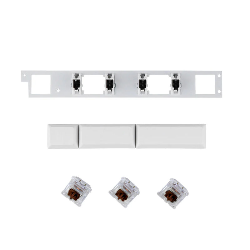 EPOMAKER Split Spacebar Module - Keyboard Model:GK61/GK64/GK68 - Color:White - Switch:Gateron Brown Switch