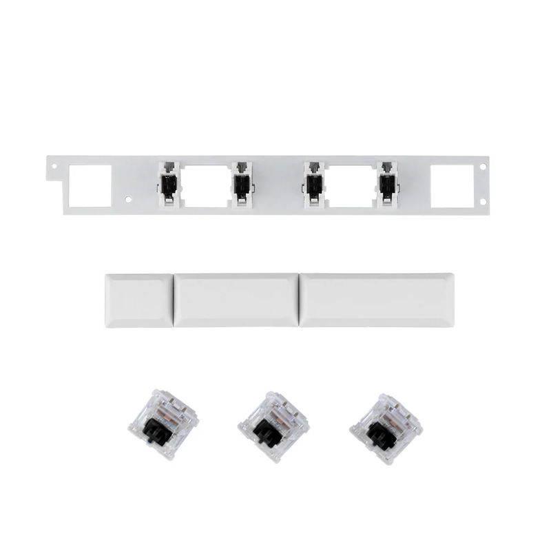 EPOMAKER Split Spacebar Module - Keyboard Model:GK61/GK64/GK68 - Color:White - Switch:Gateron Black Switch