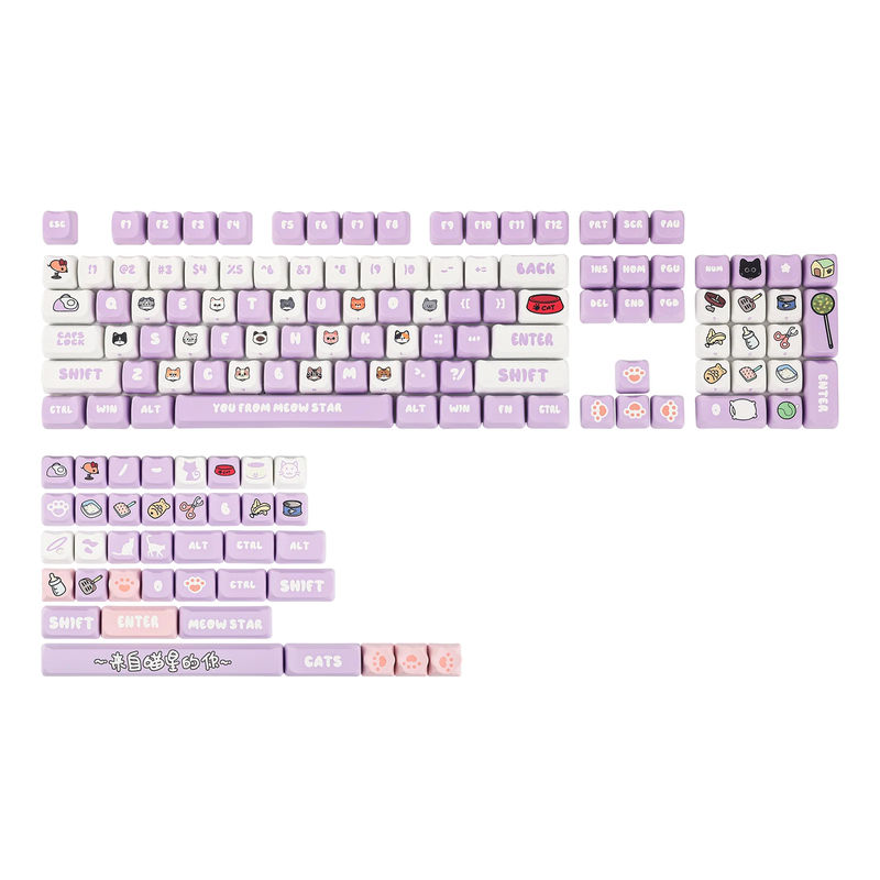 EPOMAKER PurrCap Keycap Set - Color:Purple