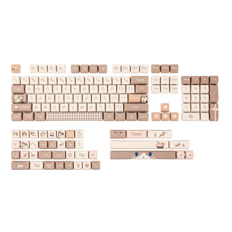 EPOMAKER PurrCap Keycap Set - Color:Brown