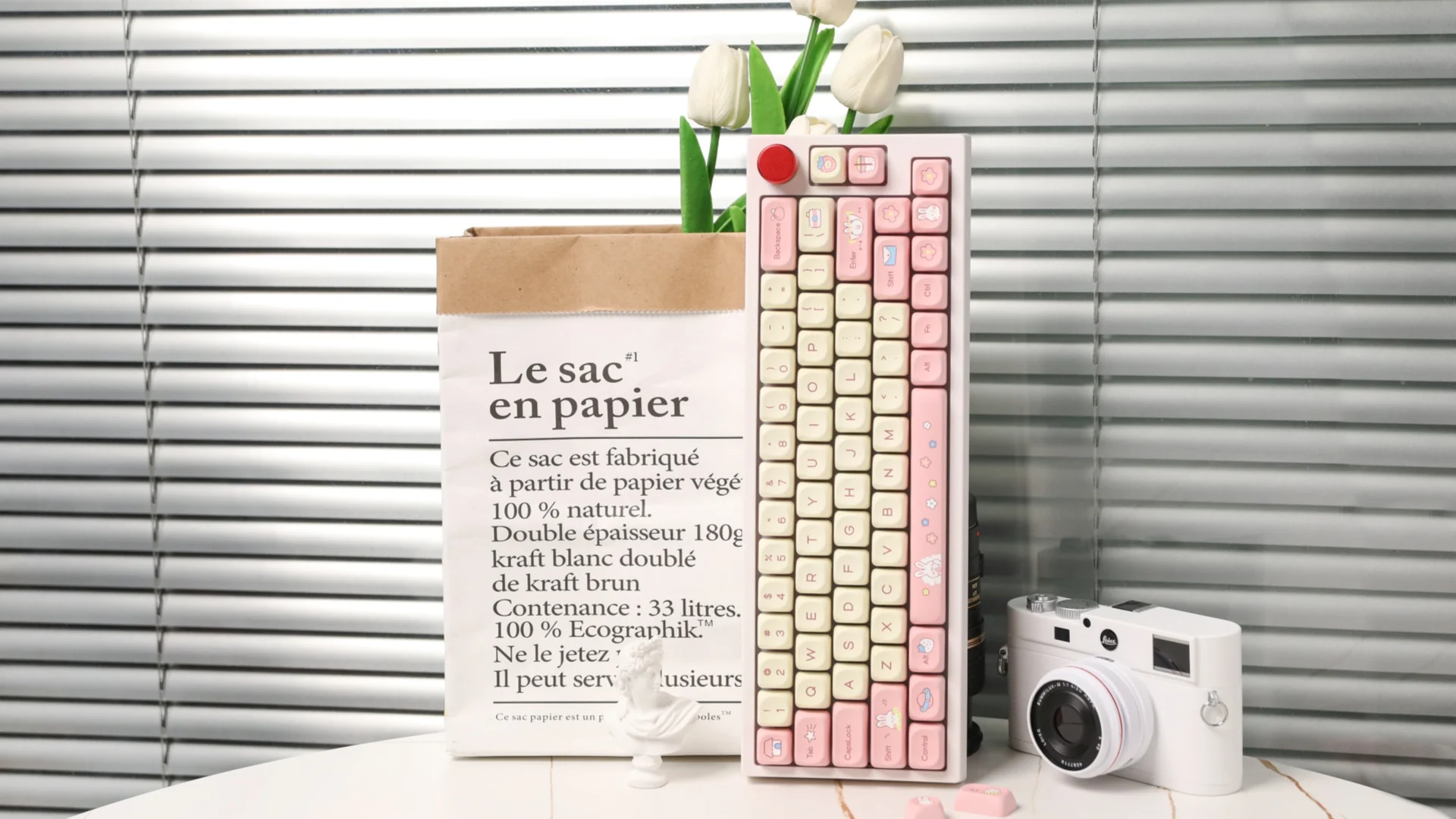 EPOMAKER Cream Bunny Keycaps Set