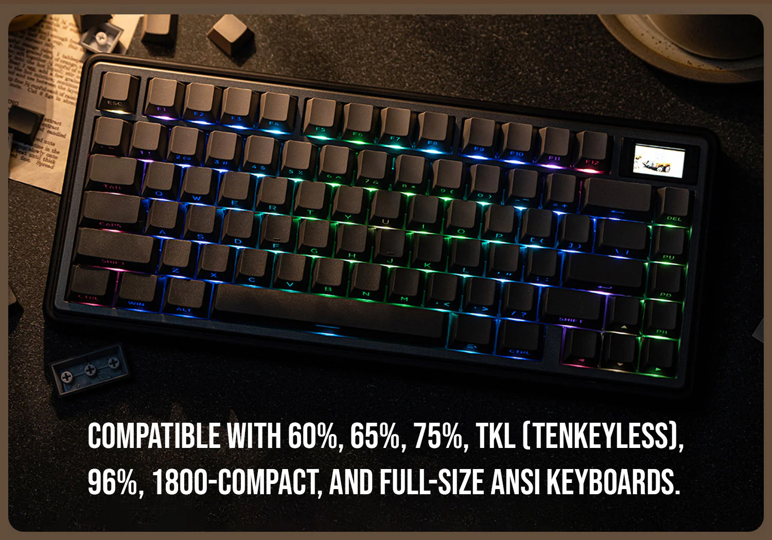 EPOMAKER Smokey Grey Keycaps Set