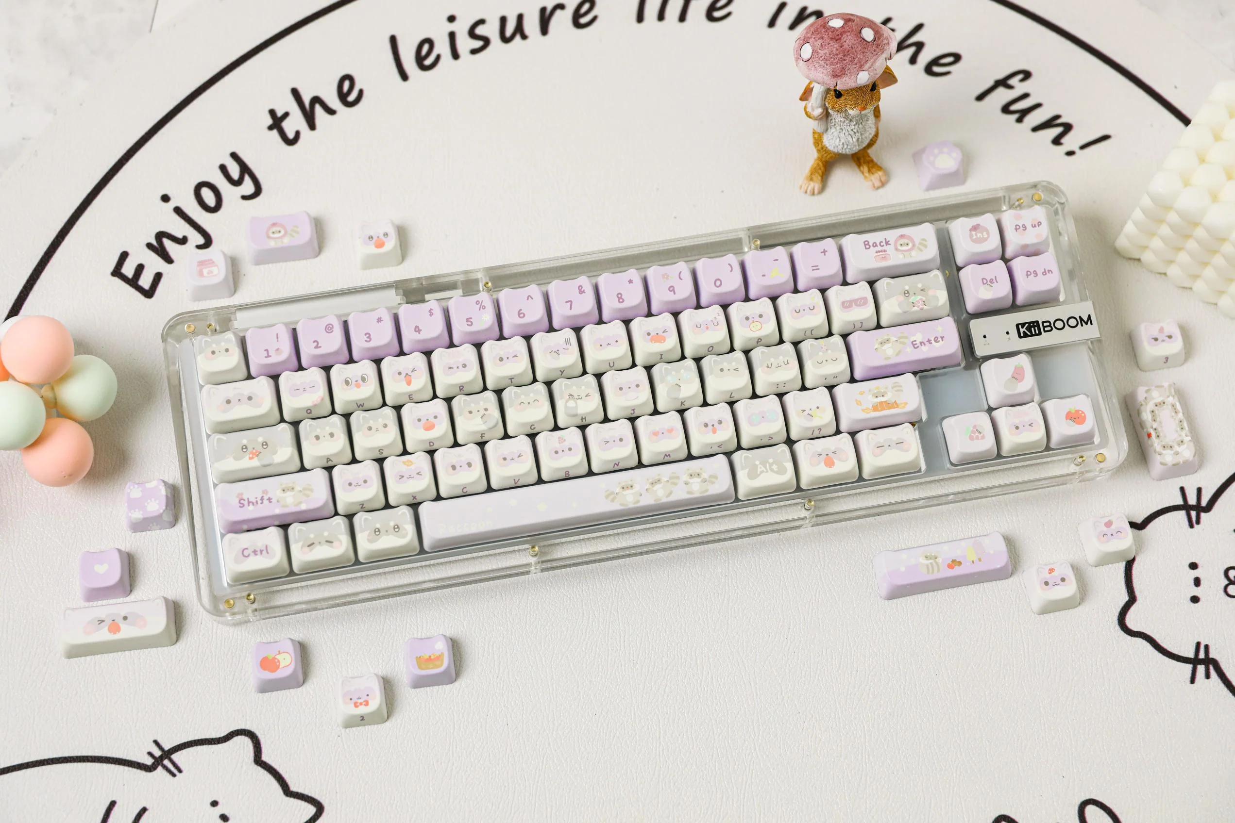 KiiBOOM x Maorbeng Raccoon Dynasty Keycap Set