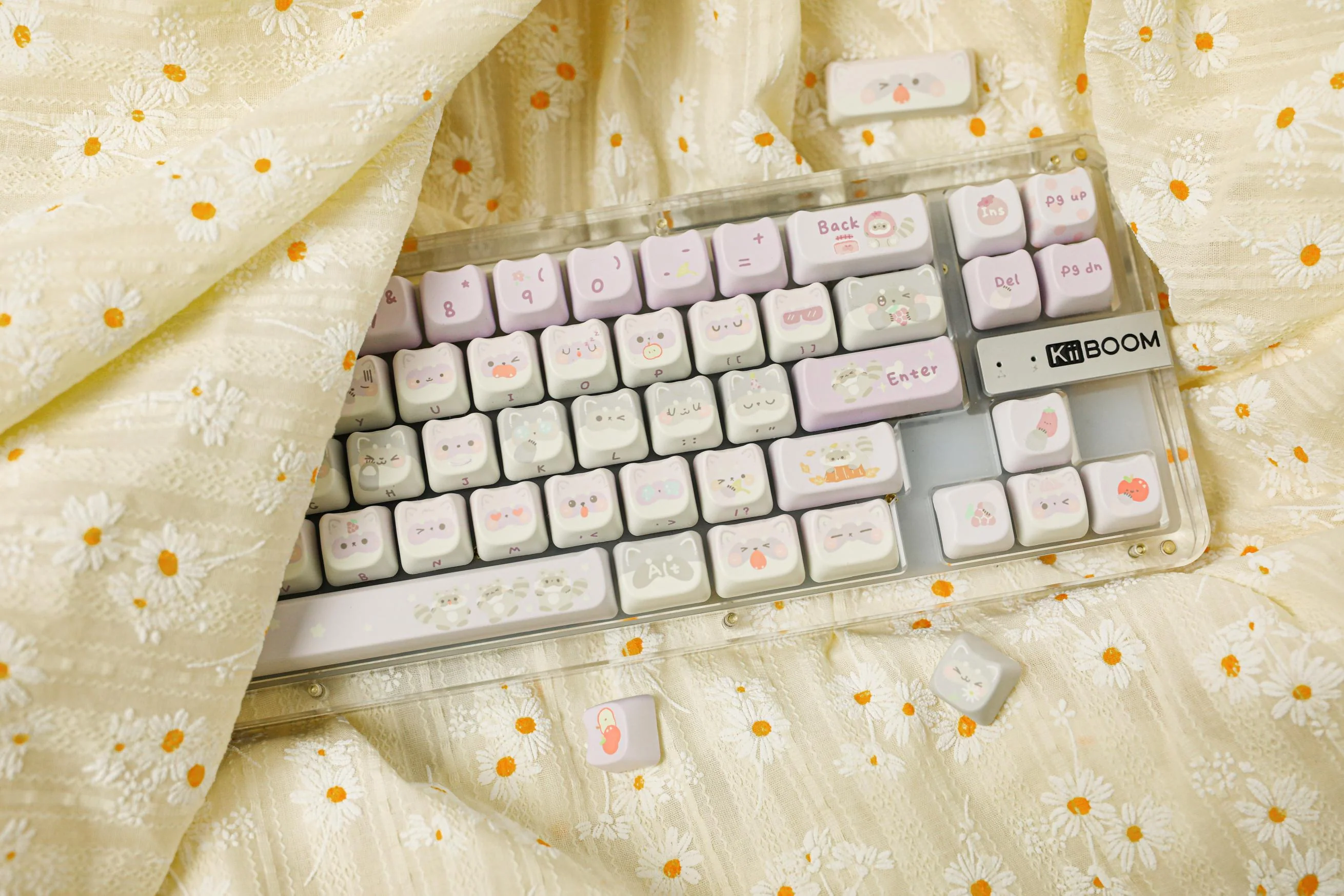 KiiBOOM x Maorbeng Raccoon Dynasty Keycap Set