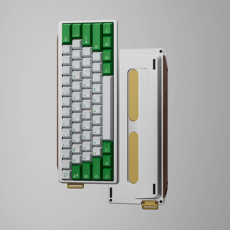 GT-60 Case - Case color:E-coating White - Wooden strip:Walnut Strip