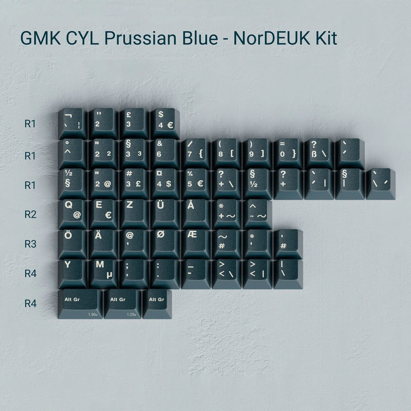 GMK CYL Prussian Blue - Kit :NorDeUK