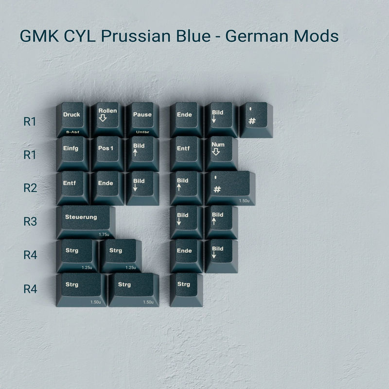 GMK CYL Prussian Blue - Kit :German Mods